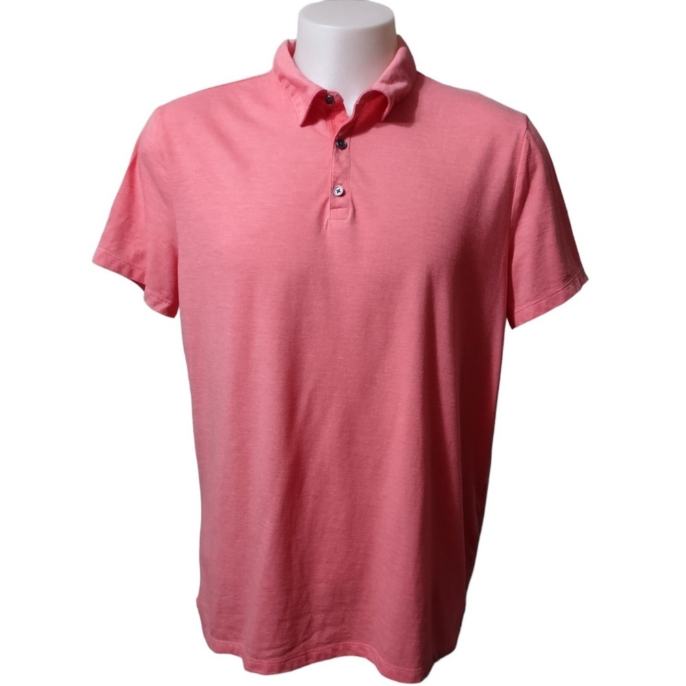 Marc Anthony Polo Shirt‎ Men's Size  XLarge Orange Cotton Blend  Collar Buttons